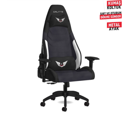 Sporte SRT Siyah Kumaş Profesyonel Oyuncu Koltuğu